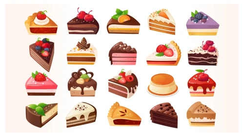 Cakes Slices 3D illustrations Free Download