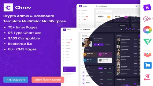 Crypto Multicolor Admin Dashboard Template