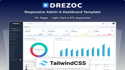 Drezoc - Tailwind CSS Admin & Dashboard Template