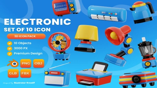 Electronic Device 3d Icon PNG - OBJ - GLB - FBX Premium Design
