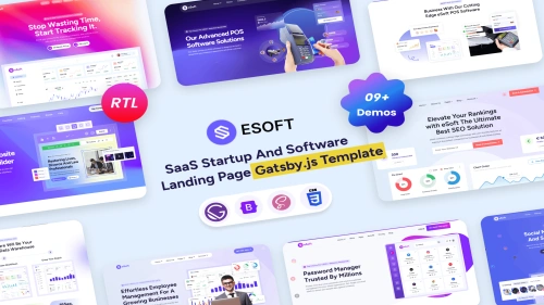 eSoft - Gatsby.Js SaaS Startup & Software Landing