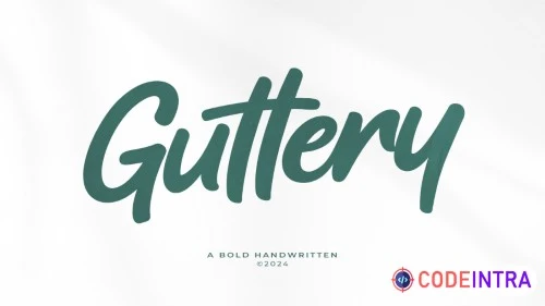 Guttery - Bold Handwritten Font Premium Design