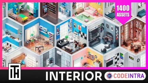 Interior - Low Poly 3D Models Pack | 3D Interior | Unity Assets