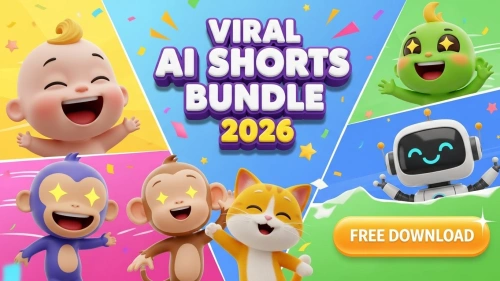 Kids Funny AI Shorts Video Bundle