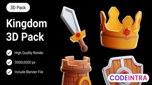 Kingdom 3D Illustration PNG & Blender Files Download