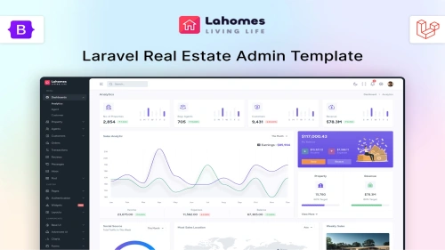 Lahomes - Laravel Real Estate Management Admin