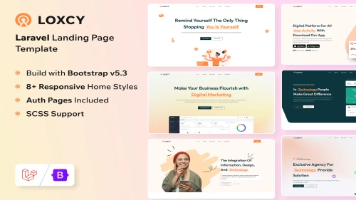 Loxcy - Laravel Landing Page Template