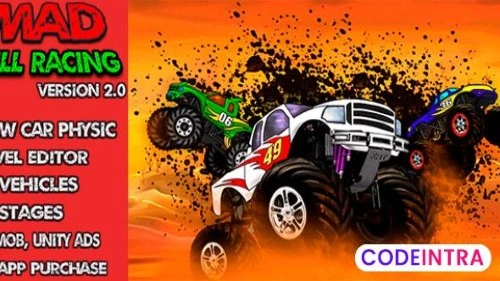 Mad Hill Racing Unity Game + Level Editor