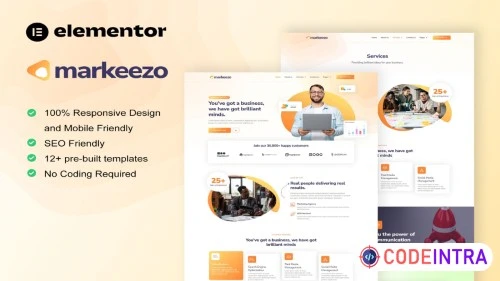 Markeezo - SEO & Digital Marketing Agency Elementor Template Kit