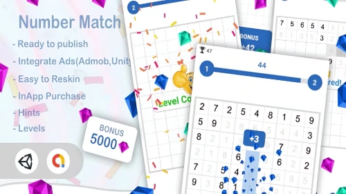 Match The Number(Unity Game+Admob+iOS+Android) Premium