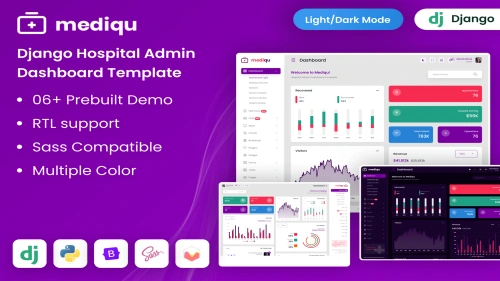 Mediqu - Django Hospital Admin Dashboard Template