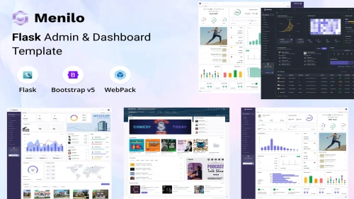 Menilo - Flask Admin & Dashboard Template