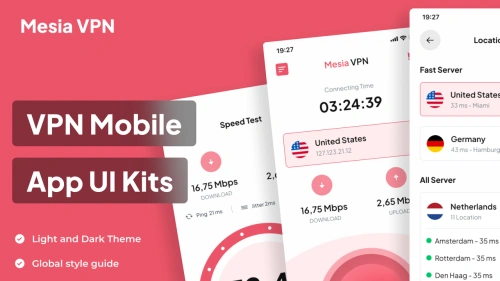 Mesia VPN - VPN Mobile App UI Kits