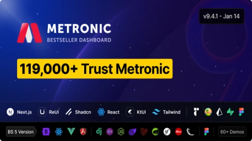Metronic | Tailwind, Bootstrap Admin Dashboard HTML Template