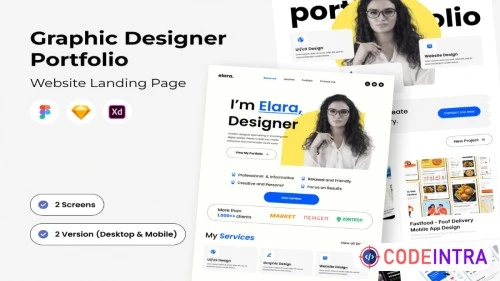 Modern Portfolio Landing Page for Graphic Designer