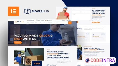 Moverhub - Moving Company Elementor Pro Template Kit