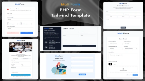 MultiForm - Tailwind CSS PHP Form Template