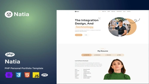 Natia - Personal Portfolio PHP Template