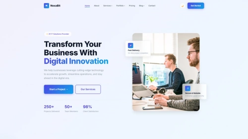 NexaBit – Modern Responsive HTML Template for IT Agencies & Tech Startups