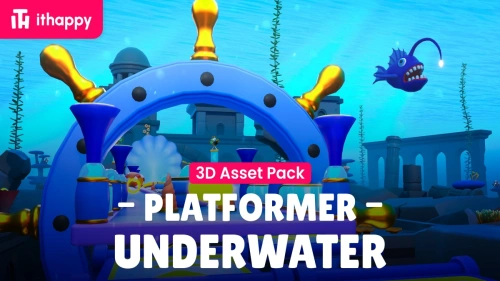 Platformer 12 Underwater - Low Poly 3D Models Pack | 3D Environments | Unity Assets