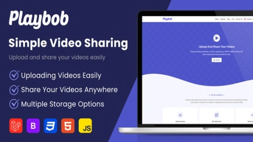 Playbob - Simple Video Sharing Laravel Script