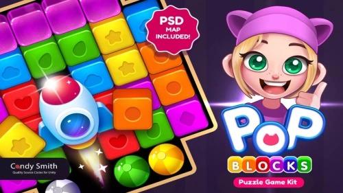 POP BLOCKS Puzzle Match Kit Premium Unity Asset