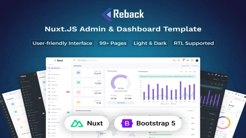 Reback - Nuxt.Js Admin & Dashboard Template