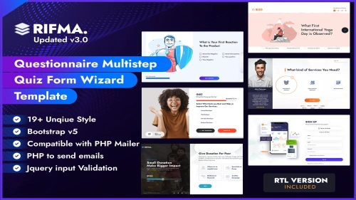 Rifma - Multistep Quiz, Wizard & Signup Template