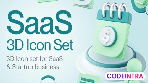 Saasy - SaaS 3D Icon Set PNG, Blender Download