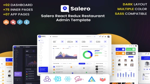 Salero - React Redux Restaurant Admin Bootstrap