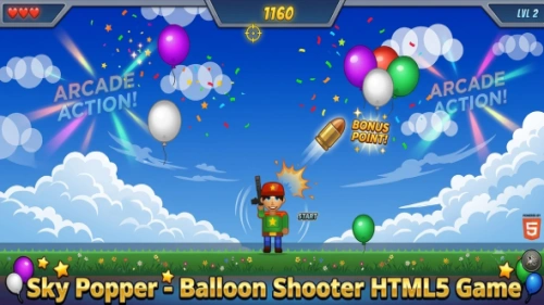 Sky Popper | Balloon Shooter HTML5 Game