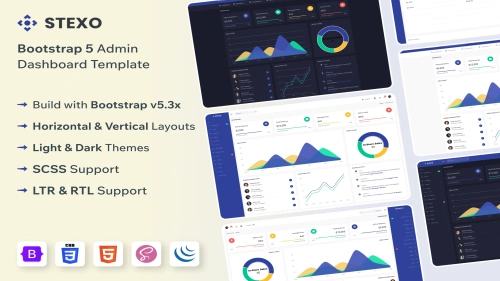 Stexo – Bootstrap 5 Responsive Admin Dashboard