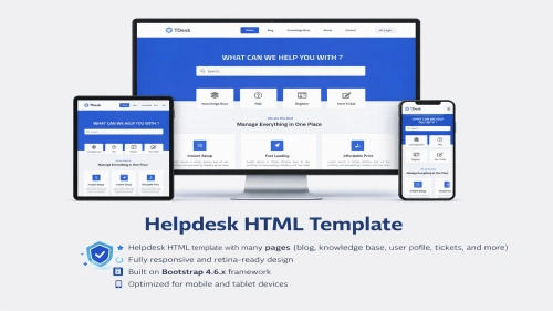 TDesk - Helpdesk HTML Bootstrap Template
