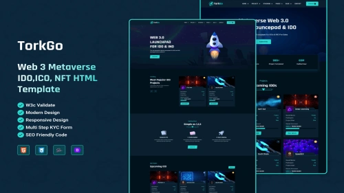 Torkgo - Web 3 Metaverse IDO,ICO,NFT HTML Template