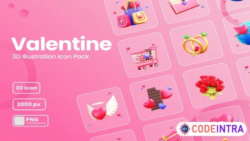 Valentine - 3D Illustration Icon Pack