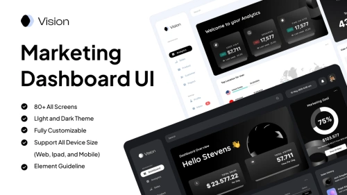 Vision - Marketing Dashboard UI KIT