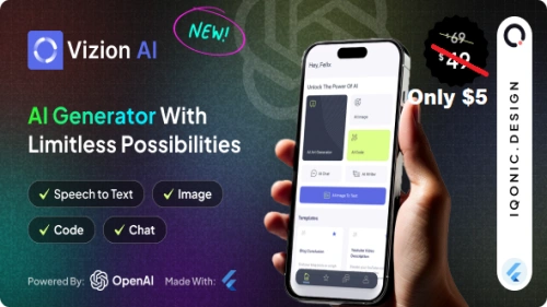 Vizion AI - AI Creator App with Flutter with ChatGPT-4o
