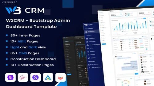 W3CRM - Bootstrap Admin Dashboard Template