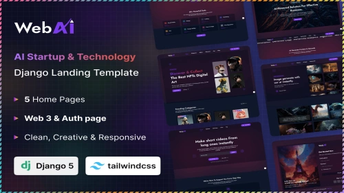 WebAi - AI Startup & Technology Django Landing