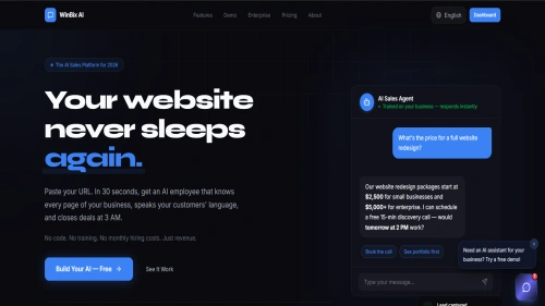 WinBix: Turnkey Agentic AI Platform — Deploy Omnichannel AI Agents from any URL in 60 Seconds