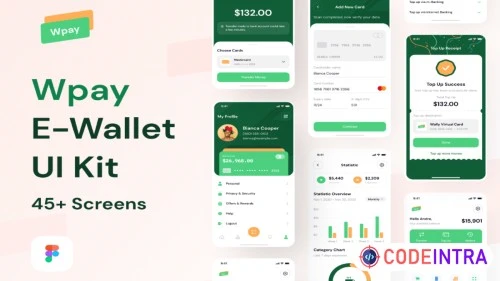 Wpay App - Modern E-wallet & Finance App UI Kit