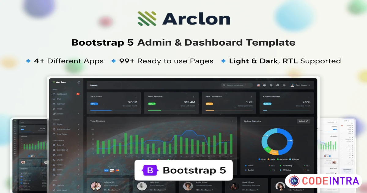 Arclon - Admin & Dashboard Template - Codeintra